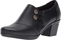 Clarks Women's Emslie Warren Slip-On Loafer, Black Leather, 5 US