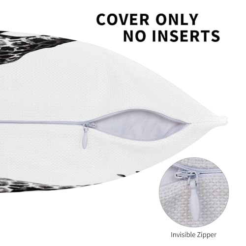 Housses de coussin girafe aspect lin texturé avec zip invisible