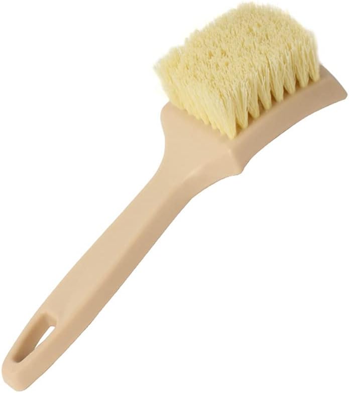 ihreesy Cepillo para Neumáticos de Automóvil,Mango de Agarre Ergonómico Cepillo para Llantas Cepillo Multiusos para Detalles de Ruedas Cepillo para Detalles del Automóvil Suministros Limpieza,Amarillo