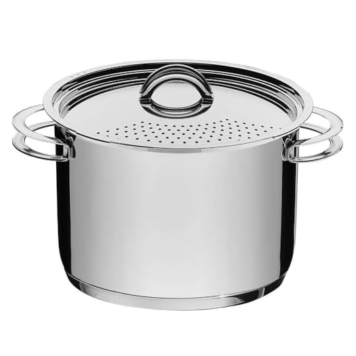 Espagueteira Tramontina Solar em Aço Inox Fundo Triplo com Tampa e Alças 24 cm 7,7 L