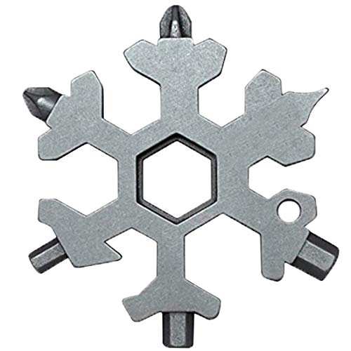 18 In 1 Incredible Tool – Easy N Genius - FEX 18-in-1 Stainless Steel Snowflakes Multi-Tool - 18-in-1 Stainless Multi-tool Father's Day Gift Christmas Present (Standard, Stainless - Silver)