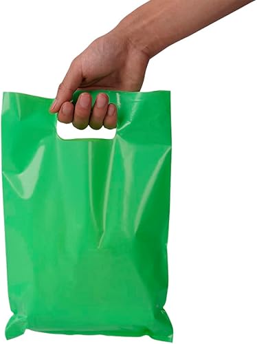 Vista 22 de ysmile Pequeña bolsa de compras de plástico negro para pequeñas empresas Bolsa de mercancía de plástico con asa Poli troquelado para venta al por