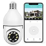 Light Bulb Camera, 1080P Light Bulb Surveillance Camera, Wireless 2.4GHz WiFi Light Bulb Surveillance Camera, 360° Home Surveillance Camera Light Bulb, Night Vision Light Bulb 1080P Light Bulb Camera.