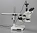 AmScope SM-3T-54S-5M Digital Professional Trinocular Stereo Zoom Microscope, WH10x Eyepieces, 7X-45X Magnification, 0.7X-4.5X Zoom Objective, 54-Bulb LED Light, Single-Arm Boom Stand, 110V-240V, Includes 5MP Camera with Reduction Lens and Software