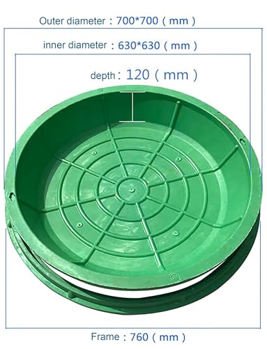 Couvercle de vidange paysager résistant aux intempéries et durable 50cm