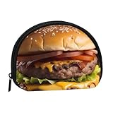 Women'S Mini Coin Wallet Delicious Meat Burger Fashion Makeup Bag Shell Wallet Small Coin Bag Collection Bag