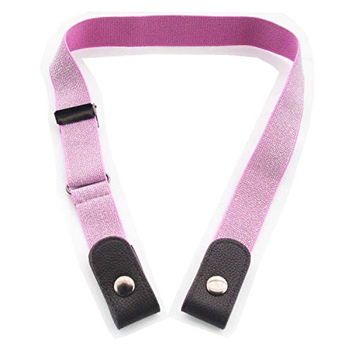 5Afashion Buckle-free comfortable belt for kids.no buckle,no bulge,no hassle.freely convenient and breathe comfortably teen-agers belt (light purple)