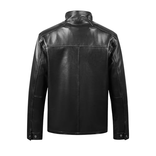 REED EST. 1950 Men's Jacket Genuine Lambskin Leather Stand UP Collar Winners Coat4