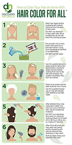 Discovery Naturals 6.618E+11 Brown Henna Hair Color For All Kit | 100% All Natural Indigo Powder Hair Dye & Beard Dye (Chestnut Medium Brown) Organic thumb #4