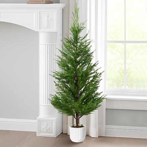 Suntee 4FT Artificial Christmas Tree with White Pot