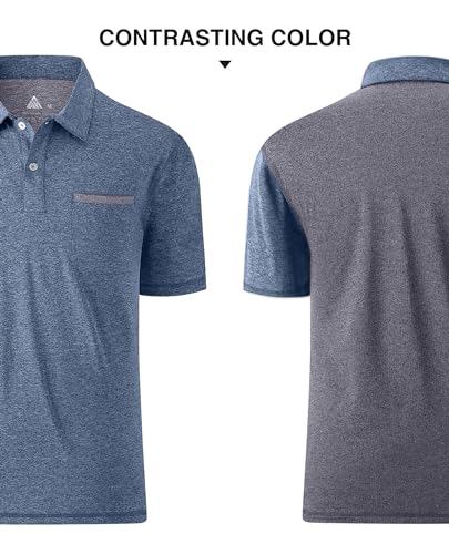 Image of SWISSWELL Men's Polo Shirts Short Sleeve Golf Polo Casual Athletic Fast Dry Shirts for Running Tennis Hiking