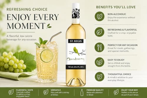 Image of ST. REGIS Non-Alcoholic Chardonnay Beverage, 750 ML (2 Pack)