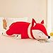 mangege Fox Peluche Bambola Bambola Cuscino Bambola Bambola Regalo Bambine per Bambini Carino 90 cm (1,02) Rosso