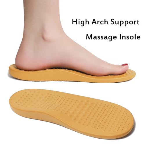 INMINPIN Women and Men Orthopedic Clogs Arch Support Garden Shoes Sandals Slippers with Plantar Fasciitis Feet Insoles,Classic Black,8-9 Women/6-7 Men