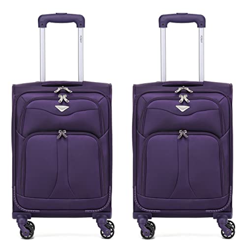 Flight Knight Lightweight 4 Wheel 800D Soft Case Quilted Suitcases Anti Crack Cabin & Hold Luggage Options Approved for Over 100 Airlines Including easyJet, BA & Many More!