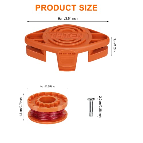 Thten Wa0010 Wa0004 Trimmer Blades Head Compatible With Worx Wg180,Wg175,Wg180,Wg170,Wg166,Wg165,Wg163,Wg157,Wg156,Wg155,Wg154,Wg153,Wg152,Wg151.5,Wg151,Wg150 Weed Eater String 18 Pack #TOP1