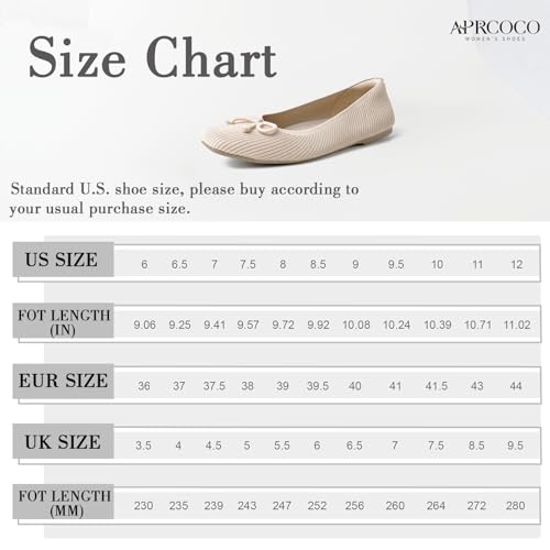 Image of AprCoco Flats for Women Bowknot Ballet Knit Foldable Flat Square Toe Comfort Light Shoes Office Low Top Flats