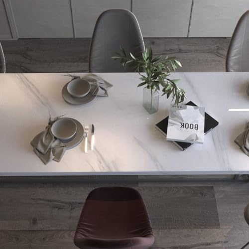 Image of Large White Marble Wallpaper Peel Stick Countertops Granite Conatact Paper | Thick 48 inchx197 inch Marble Counter Top Vinyl Wrap Waterproof Self-Adhesive Wall Paper DIY Furniture Sticker for Kitchen Countertop