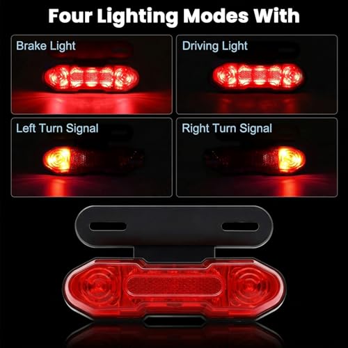 Image of STHIRA Motorcycle Tail Light with Plate Bracket LED Brake Turn Signal