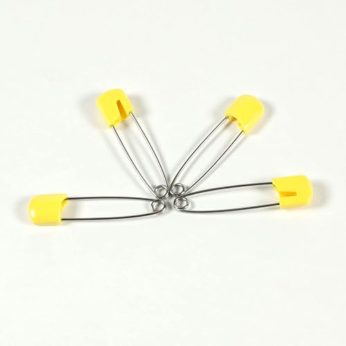 Miniatura 6 de OsoCozy Paquete de 4 pasadores de pañales de tela, 4 pasadores de seguridad de acero inoxidable con cabezales de plástico de bloqueo. Duraderos,