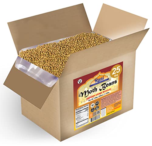 Rani Moth Beans Whole 400Oz (25Lbs) 11.36Kg Bulk Box ~ All Natural | Gluten Friendly | Non-Gmo | Vegan | Indian Origin #TOP24