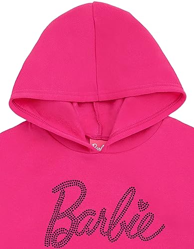 Barbie Toddler Girls Fleece Pullover Hoodie Pink 4T - image 4