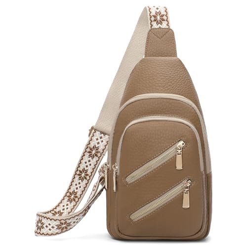 Sac banane kaki pour femme avec sangle réglable amovible