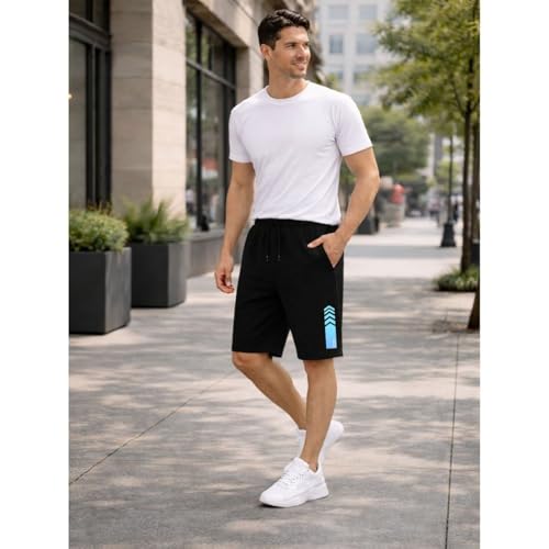 Image of KART BLACK Plus Sizes Men's Cotton Knee Length Shorts(XXL,3XL,4XL,5XL,6XL,7XL,8XL Shorts) | Stripe Printed Shorts | Casual and Night Wear Mens Shorts