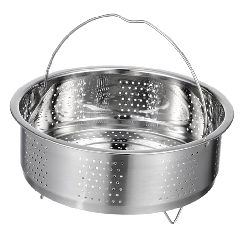 VALICLUD Soporte Para Vaporera De Acero Inoxidable Diseño Compacto y Orificios Redondos Uniformes Para Cocer Arroz, Patatas y Mariscos, Adecuado Para Uso Diario