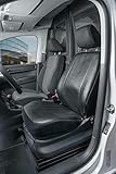 Perfekte Passform Walser VW Caddy Passform Sitzbezüge für Einzelsitz vorne aus Kunstleder ab Baujahr 02/2004 bis Heute