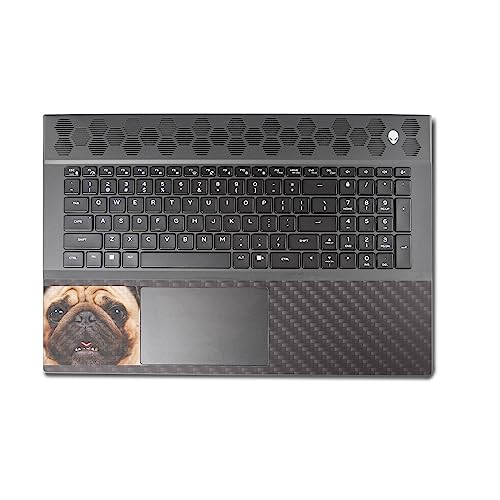Image of MightySkins Carbon Fiber Skin Compatible with Alienware M18 R1 (2023) Full Wrap Kit - Pug | Protective, Durable Textured Carbon Fiber Finish | Easy to Apply & Change Styles | Made in The USA