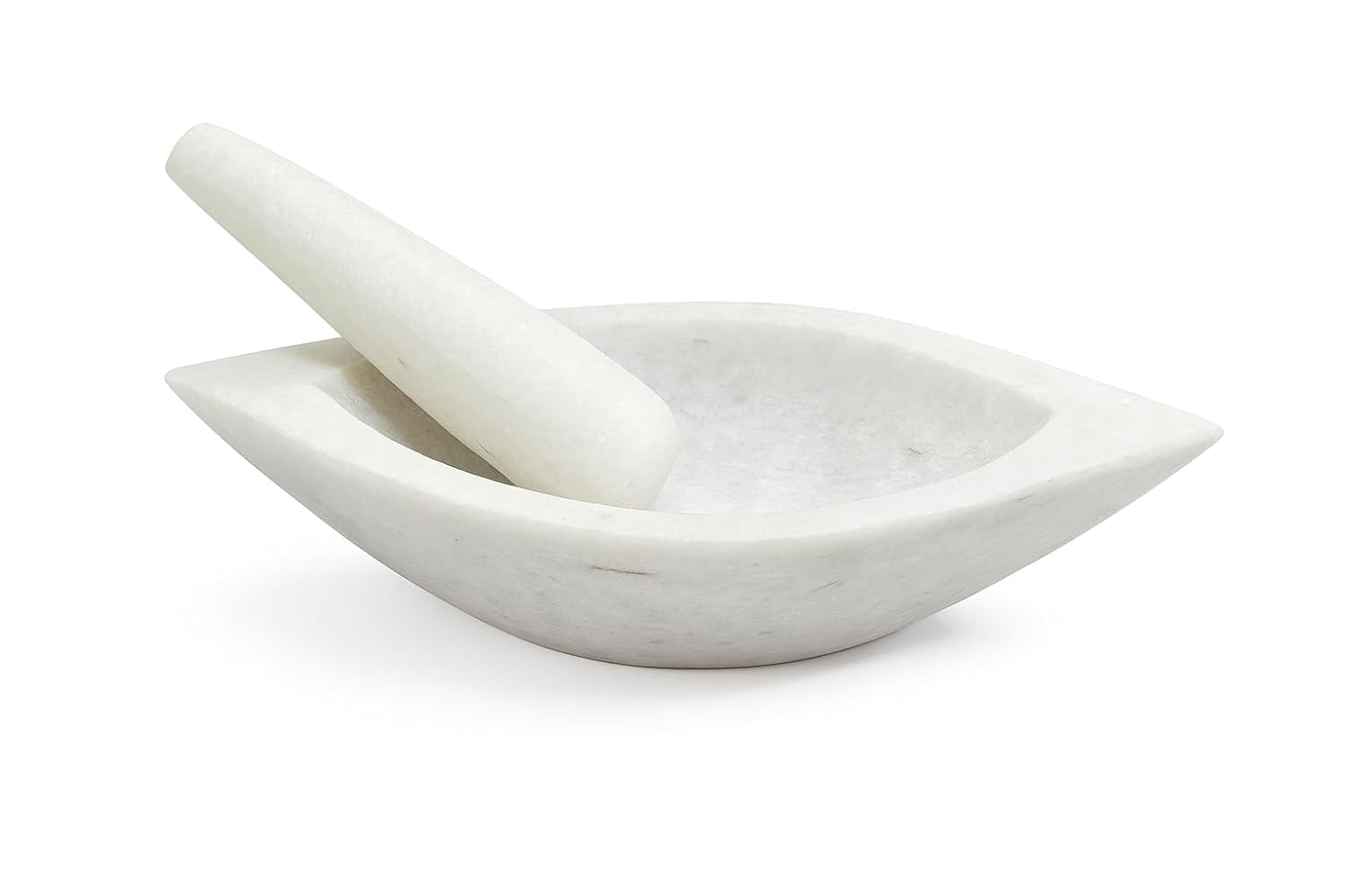 Premium White Marble Mortar and Pestle Set – Heavy Natural Stone Herb & Garlic Grinder – Handcrafted Luxury Spice Crusher Bowl – Large Solid Marble Pestle for Guacamole, Pesto & Spices