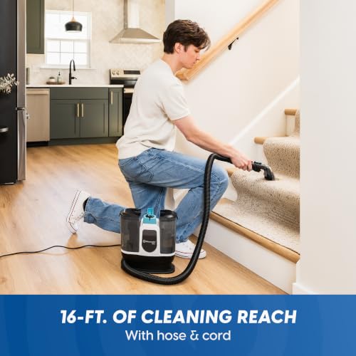 Image of Vacmaster 30 Series Mini Portable Carpet & Upholstery Spot Cleaner Machine | 16KPa Power Suction includes tough stain tool and hose cleaner for Pets, Area Rugs and Couches