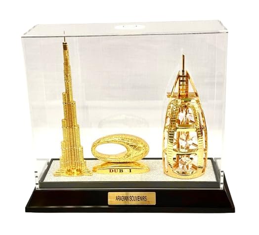 24k Gold Plated Burj AL Arab Burj Khalifa With Museum Decorated