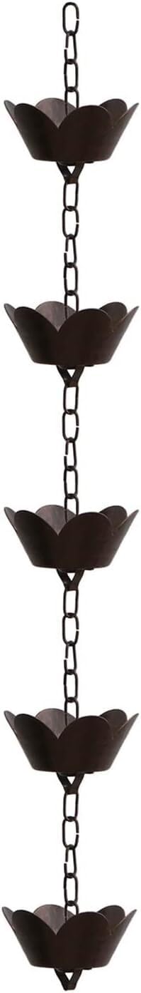 Chaîne de pluie en métal sculpté extension de gouttière design
