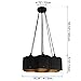 Unitary Brand Modern Black Metal Cellular Farmhouse Pendant Lighting for Kitchen Island with 7 E26 Bulb Sockets, Industrial Hanging Lights, Dining Room Pendant Light Fixture