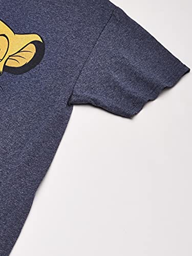 Disney Young Men’s Lion King Simba Face Paint Graphic T-Shirt Shirt, Navy Heather, X-Large - image 3