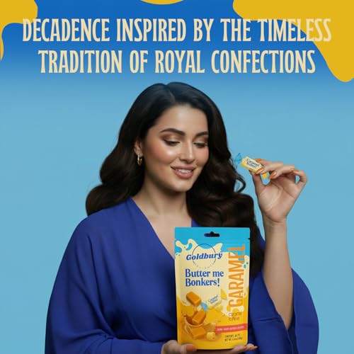 Goldbury Delights Butter Me Bonkers Caramel Toffee, 6.4 oz (Pack of 1) - Creamy, Buttery, & Delicious Individually Wrapped Chewy Caramel Toffee Candy, Ideal for Party Favors & Special Occasions - image 3