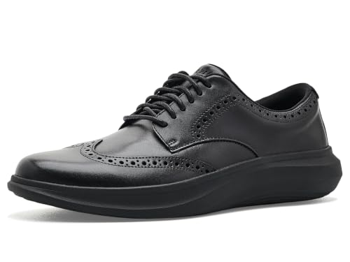 Cole Haan Men's Grand Aerion Wingtip Oxford, Black/Black, 9-M US