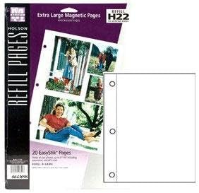XL white 'magnetic' pages EasyStik self-adhesive 20 refill pages by Holson-Burnes (3 pack) - 8.5x11 8643096 8643096, stick pinnacle photo