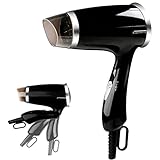 Folding Blow Dryer for Travel,Dual Voltage Hair Dryer,1200 to 1600W Professional Compact Small Negative Ionic Lightweight Worldwide 110-240V Hair Dryer,Cool Shot Button,Mini 9x10 Inch,Gifts for Women