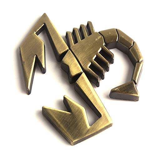 Image of VRT 3D Chrome Emblem Automotive Car, Bike Badges Logo Self Adhesive Sticker (Scorpion, Bronze)