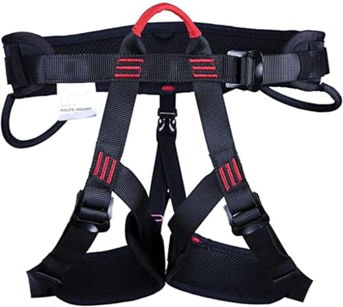 Image of Zeluga Half Body Climbing Harness with Thick Padding, Adjustable Safety Belt for Fall Protection