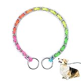 TSPRO Rainbow Dog Choker Collar Dog Chain Collar for Choker Dogs Slip Choker Collar for Training Dog...