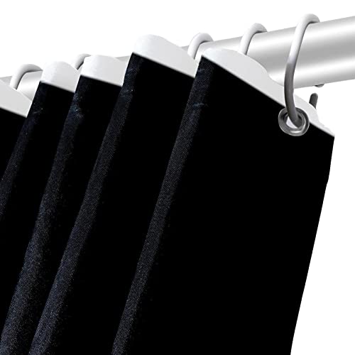 Rideau de douche imperméable football noir 183x183 cm lavable en machine - 6