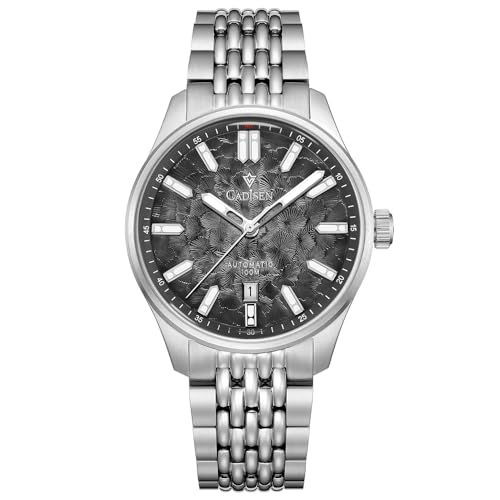 Image of CADISEN Men Watches Mechanical Automatic 100M Waterproof Stainless Steel Watch Homage, GREY