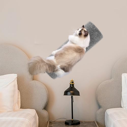 Poste rascador para gatos resistente con base adhesiva gris miniatura 5