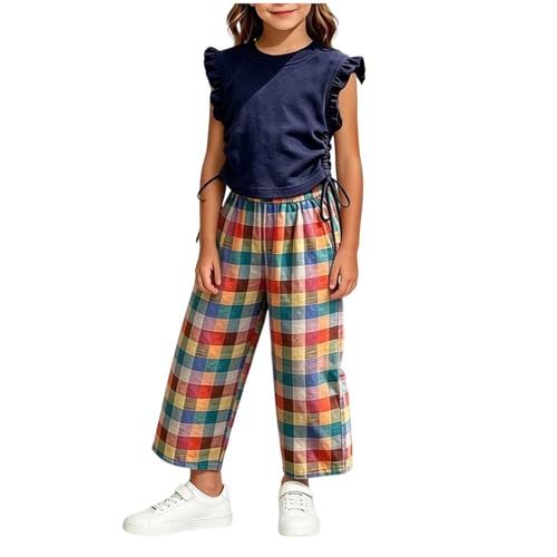 Haut à volants et pantalon large pour fille : l'ensemble décontracté contre la chaleur
