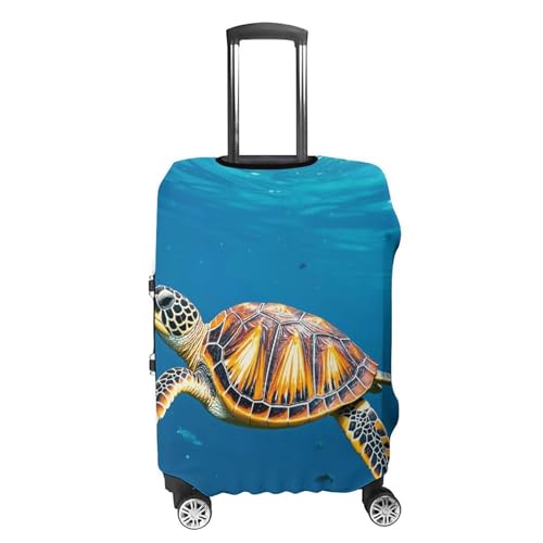Animals Sea Turtles Luggage Cover, Elastic Luggage Protector Fits 19-32in Suitcases, Washable & Anti-Scratch Suitcase Cover for Men Women L4