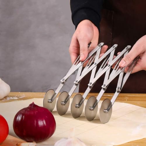 Miniatura 4 de 5 Ruedas Cortador De Masa, Corta Pizzas De Acero Inoxidable Ruedas De Masa Acero Inoxidable Cortador Masa Set De Cortador De Pizza Para Hornear, Pastelería, Pan